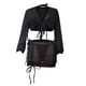 thumbnail image 4 of Conjunto de traje de baño de cuatro piezas con protector solar de hilo de red de color sólido sexy a la moda para mujer Fridja nalpqowj22566, 4 of 8