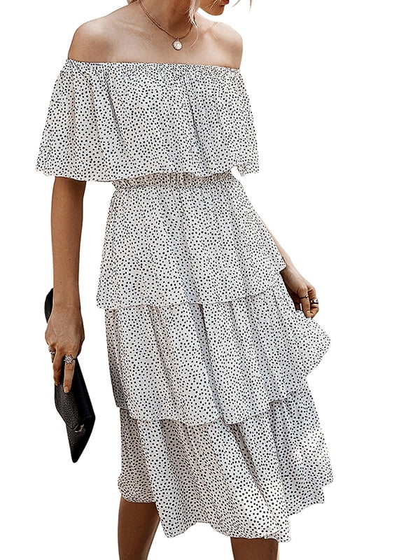 off shoulder beach dress