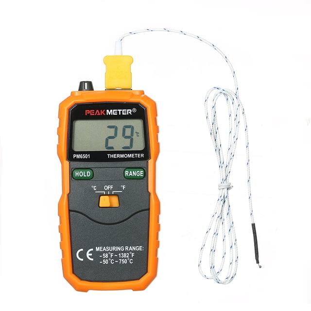 PEAKMETER PM6501 Pantalla LCD Inalámbrico Tipo K Medidor de temperatura Termopar