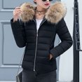 thumbnail image 2 of Vedolay Warm Winter Coats for Women Single Outwear Mid Long Coat Jacket Black,2XL, 2 of 5