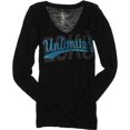 thumbnail image 1 of Camiseta gráfica con cuello en V de Manga larga Ecko Unltd negra pequeña, 1 of 1