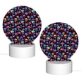 thumbnail image 2 of Naloa colorful mushroom Skull Acrylic LED Night Light Custom LED Lights Personalized Nightlight Customized Gifts for Family Couples Friends, 2 of 9