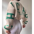 thumbnail image 2 of Sudadera informal con estampado de letras para mujer, sudaderas holgadas de manga larga con forro polar a la moda, ropa de calle Y2k, jerséis para mujer 2022, 2 of 4