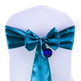 thumbnail image 2 of MDS Pack of 50 Satin Chair Sashes Bow Sash for Wedding and Events Decor - dark teal, 2 of 6