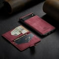 thumbnail image 4 of Case for Google Pixel 6, Detachable Magnetic Wallet Credit Card Slot Case Cover Support Wireless Charging Compatible with Google Pixel 6 (Red)…, 4 of 15