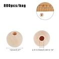 thumbnail image 2 of 800 pcs 12mm Natural Unfinished Wood Spacer Beads Round Ball Wooden Loose Beads for Crafts DIY Jewelry Bracelet Making Christmas Decoration, 2 of 8