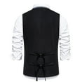 thumbnail image 5 of ZCFZJW Men's Suit Vest Formal Wedding Slim Fit Single-Breasted Sleeveless V-Neck Have Pockets Solid Dress Wedding Waistcoat Prom Tuxedo #10-Black M, 5 of 9