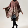 thumbnail image 3 of KuKuzhu Thick Shawl Poncho Open Front Cardigan Ruana Cape Knit Scarves Blanket Oversized Sweaters Winter Cloak, 3 of 6
