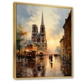 thumbnail image 2 of Designart "Claude s Rouen Cathedral Series I" Cityscapes Floater Framed Wall Decor, 2 of 7