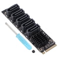 thumbnail image 2 of Tarjeta de expansión de disco Duro, Tarjeta de expansión de Disco Duro PCIe ESTABLE M2 Puerto 5 Puerto Fácil de USAR PM de Soporte de 6 GBS para CompuTadoras, 2 of 7