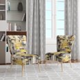 thumbnail image 2 of Designart "Intersecting Realities in Yellow and Grey II" Yellow Abstractions Upholstered Accent Chair - Modern Arm Chair For Bedroom, 2 of 7