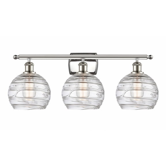 Innovations 516-3W-PN-G1213-8-LED Deco Swirl 3 Light Bath Vanity Light part of the Ballston Collection, Polished Nickel