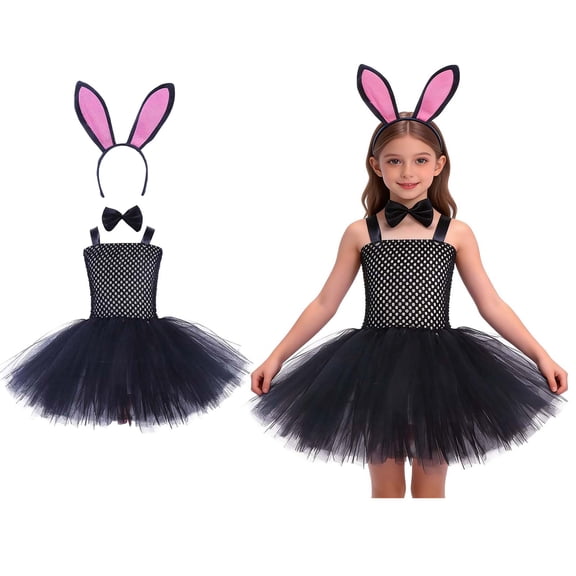 Girls Easter Sleeveless Tutu Tulle Dresses and Headband Set Dress up Party Outfit Kids Outfits 10-12 Years