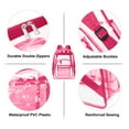 thumbnail image 5 of Sanmadrola Clear Backpack Clear Bag Heavy Duty Waterproof Transparent Large PVC Backpacks for Teenagers Women Men for Stadium School College Travel Work Hiking, Hot Pink, 5 of 6