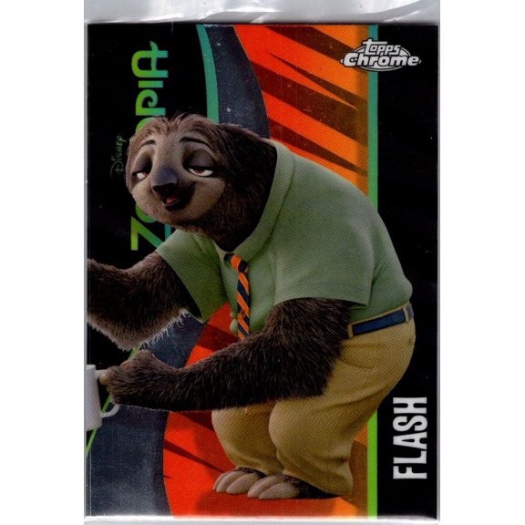 Collectible 2025 Topps Chrome Disney 100 Flash Zootopia ZI-6 Card