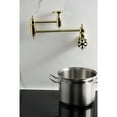 thumbnail image 3 of Kingston Brass KS3102RX Belknap Wall Mount Pot Filler Faucet, Polished Brass, 3 of 7