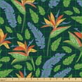 thumbnail image 2 of Ambesonne Tropical Fabric by the Yard Upholstery, Floral Abstract Leaves Art, 5 Yards, Burnt Sienna Fern Green, 2 of 5