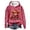 Watermelon Red, variant on NinXxx Women's Cow Print Pullover Festive Western Graphic Sweatshirt Khaki M