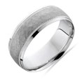 thumbnail image 5 of Pompeii Hammered 10k White Gold 8mm Wedding Mens Band (,), 5 of 5
