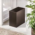 thumbnail image 2 of mDesign Small Steel Rectangle 2.4 Gallon Bathroom Trash Can Wastebasket, Bronze, 2 of 3