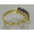 thumbnail image 4 of LBG British Made 14k Yellow Gold Natural Amethyst Womens Eternity Ring - 33 size options - Size 9, 4 of 8