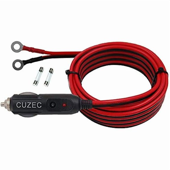 Heavy-Duty 15A Male Plug Cigarette Lighter Adapter Power Supply Cord with 13.1ft / 4m 16 AWG Cable Wire for Car Inverter Air Pump Electric Cup and DIY
