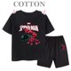 thumbnail image 4 of Conjunto de camiseta y pantalones cortos de algodón para niños de Marvel Spider Man de verano, ropa de dibujos animados para niños, conjunto de dos piezas de manga corta, conjunto para niñas y niños, 4 of 5