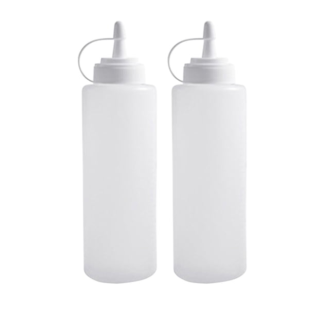 2 Botellas De 200 Ml Con Tapón Dosificador Para Salsas Y Condimentos. Dosificadores Para Ketchup Y Aceite De Oliva Caliente.