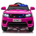 12V Kids Ride On SUV Cop Car with Remote Control, Siren Sounds Alarming