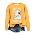 thumbnail image 4 of Women's Hoodless Sweatshirt for Women Lightweight Halloween Crew Neck Top for Seasonal Comfort and Cozy Wear Yellow XXL, 4 of 4