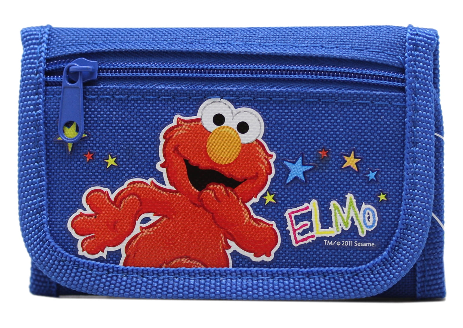 Wallet Sesame Street Elmo Blue Trifold Velcro Kids Wallet Walmart