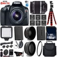 thumbnail image 1 of Canon EOS Rebel DSLR Camera 18-55mm is II Lens + LED + UV FLD CPL Filter Kit + Wide Angle & Telephoto Lens + Camera Case + Tripod + Card Reader - Intl Model, 1 of 7