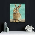 thumbnail image 5 of Nawypu  Canvas Wall Art, Happy Easter Spring Watercolor Rabbit Bunny Vintage Wooden Plank Square HD Print Oil Painting on Canvas Framed Decorations Art for Bedroom Living Room Kitchen, 5 of 5