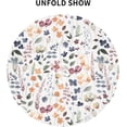 thumbnail image 4 of Floral Tablecloth Round 60 Inch Floral Leaf Tablecloth Round Summer Spring Table Cloths Waterproof Resistant Polyester Table Cover for Home Kitchen Dining Party Picnic Outdoor Decor, 4 of 7