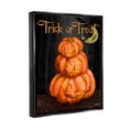 thumbnail image 3 of Stupell Industries Trick Or Treat Halloween Jack-o-Lantern Graphic Art Jet Black Floating Framed Canvas Print Wall Art, Design by Paul Brent, 3 of 6