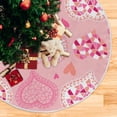 thumbnail image 5 of Coolnut Valentine's&nbsp;Day Love Heart&nbsp;Tree&nbsp;Skirt Double&nbsp;Layers Xmas Tree Skirts, Valentine's&nbsp;Day Holiday Party Indoor Outdoor Home Office Ornaments, 36", 5 of 6