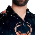 thumbnail image 5 of Cancer Constellation Men's Short Sleeve Button Down Casual Beach Printed Shirts, 5 of 6