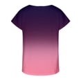 thumbnail image 5 of Blusa de encaje estampada con mangas raglán y manga corta con cuello en V para mujer Pompotops  hkajfhjk466630, 5 of 5