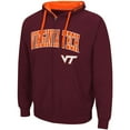 thumbnail image 2 of Men's Colosseum Maroon Virginia Tech Hokies Big & Tall Full-Zip Hoodie, 2 of 3