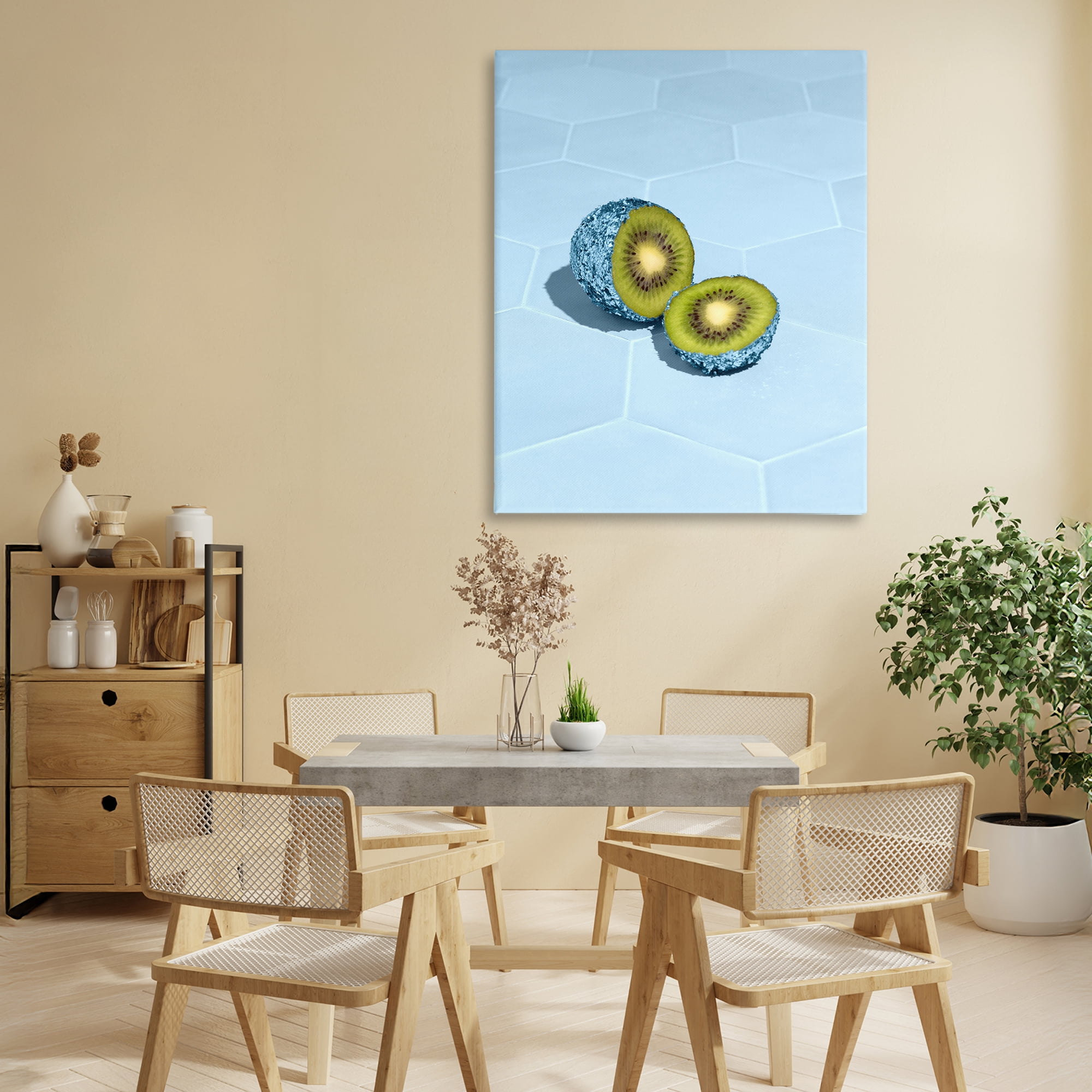 Stupell Industries Blue Glimmer Kiwi Canvas Wall Art, design by LISH Creative