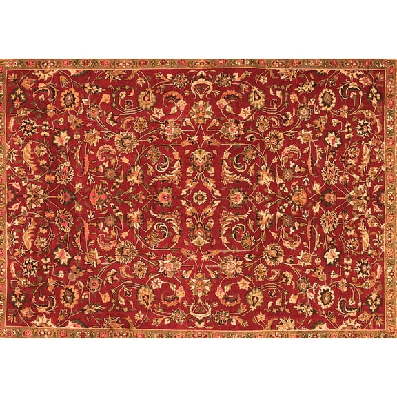 Ahgly Company Indoor Rectangle Persian Orange Traditional Area Rugs, 5' x 7'