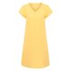 thumbnail image 2 of Vestido de lino de algodón para mujer nueva Sólido escote en V Manga corta Casual Loose Plus Size Su Abanopi Amarillo/Grande, 2 of 7