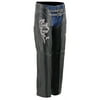 Milwaukee Leather ML1187 Ladies Black and Pink Leather Chaps with Reflective Tribal Embroidery Small