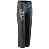 Milwaukee Leather ML1187 Ladies Black and Pink Leather Chaps with Reflective Tribal Embroidery X-Large