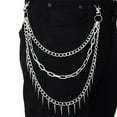 thumbnail image 6 of Punk Pants Chain Pentagram Keychains for Men Women Jean Trouser Biker Chains Harajuku Goth Jewelry Gothic Rock Emo Accessories, 6 of 19