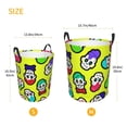 thumbnail image 5 of XMXY Round Laundry Basket Organizer, Sugar Skull Cartoon Skeleton Waterproof Collapsible Dirty Clothes Basket Laundry Hamper, Medium Size, 5 of 8