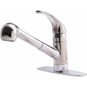 Aqua Plumb 1558020 Premium Pullout Chrome Plated Kitchen Faucet