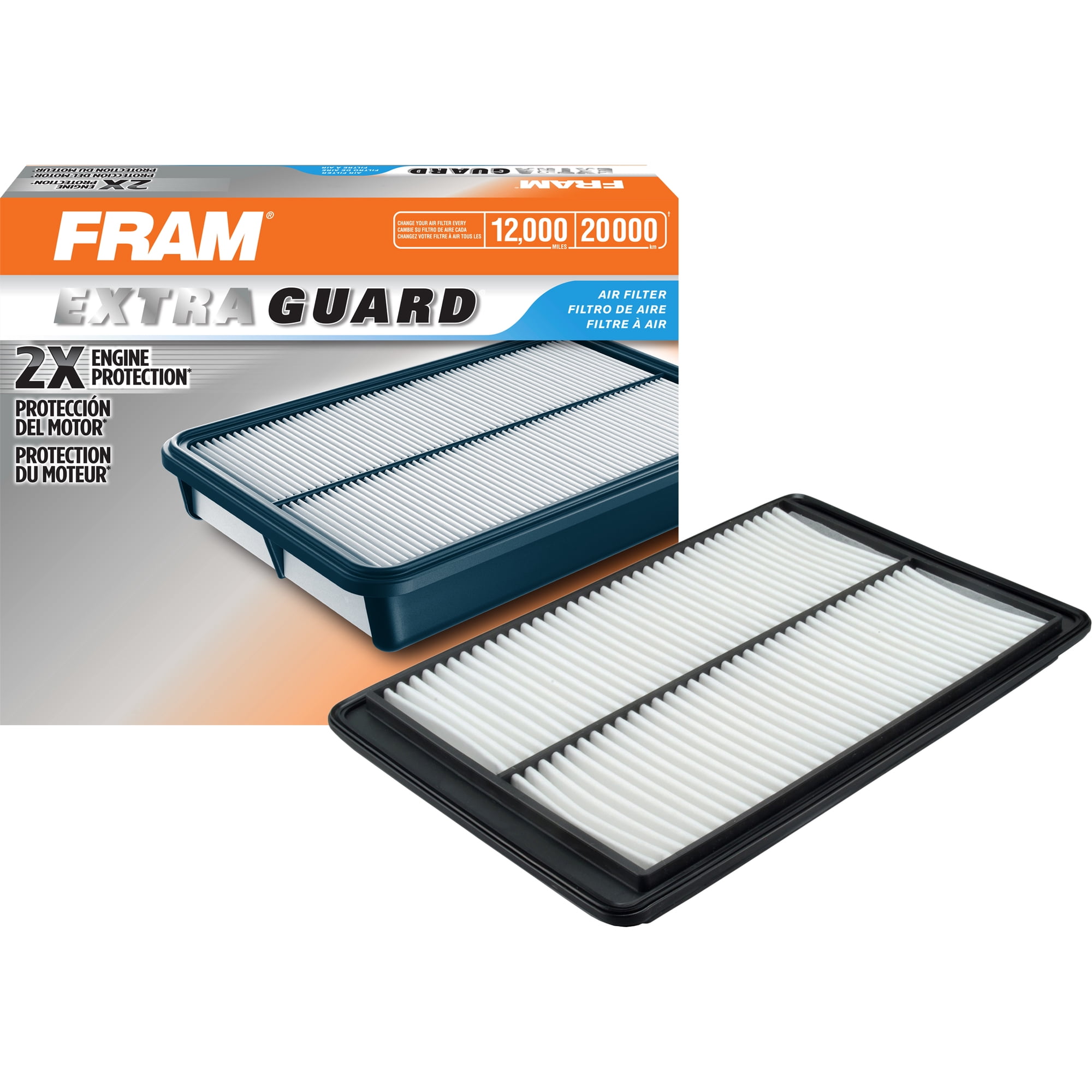 FRAM Extra Guard Air Filter, CA10494, 12K Mile Protection Replacement Engine Air Filter