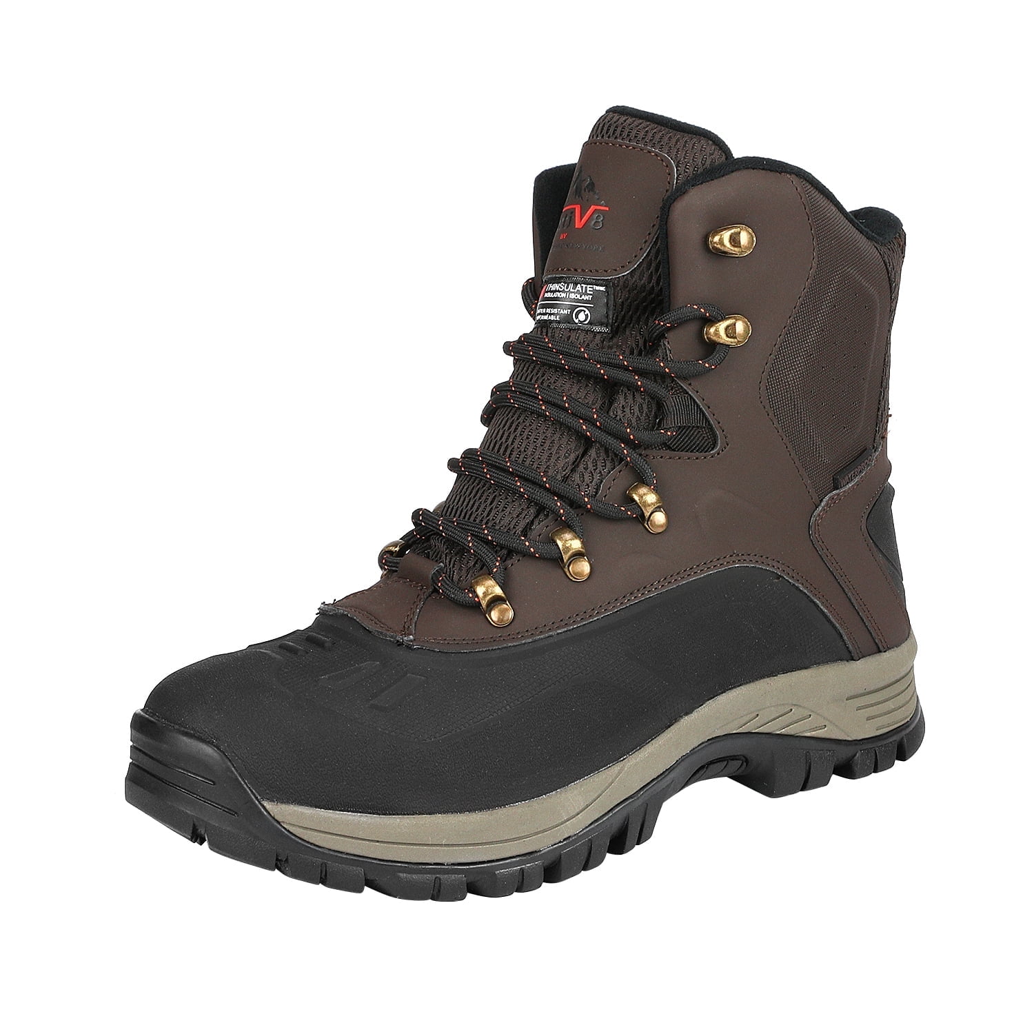 Bottes De Neige Homme NORTIV 8 - Imperméables, Doublure Chaude 200g, Semelle Antidérapante, Pour Ski, Randonnée Hivernale