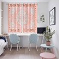 thumbnail image 5 of Pink Boho Kitchen Curtains 63 Inch Length, Vintage Abstract Tribal Decorative Oriental Grommet Top Bedroom Living Room Curtains, Light Filtering Cafe Curtain Drapes 2 Panels Set 104''x63'', 5 of 9